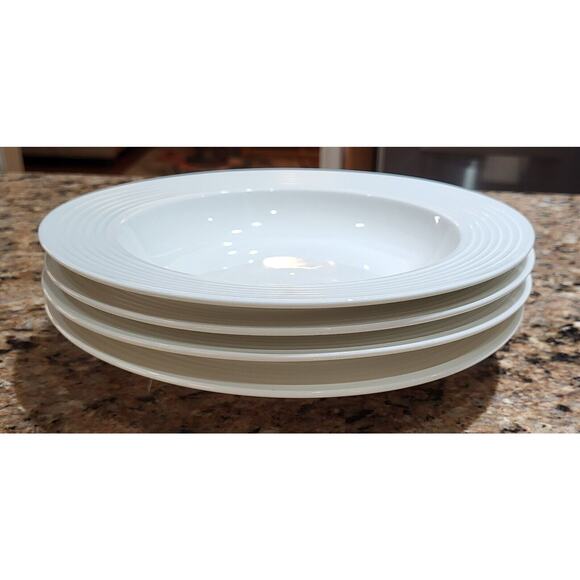 Food Network Stoneware 8" Individual Pasta Bowl Ripple (set of 4) - Picture 6 of 8